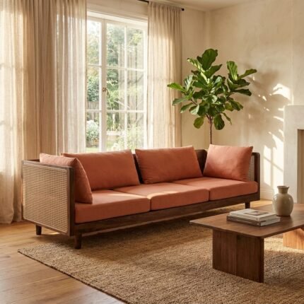 Darau 4 seater Sofa (Solid Wood )