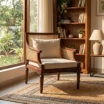 Gothic Cane Armchair (Solid Wood with cane) - Image 4