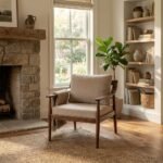 Qena Wooden Armchair (Solid Wood) - Image 3