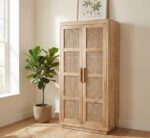 El Paso Rattan Cabinet (Solid Wood with cane )