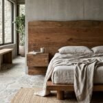 Housten Dark Wooden Bed (Solid Wood ) - Image 4