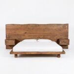 Housten Dark Wooden Bed (Solid Wood )