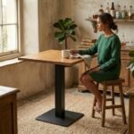 Miami Square Wood Bar Table (Solid Wood ) - Image 3