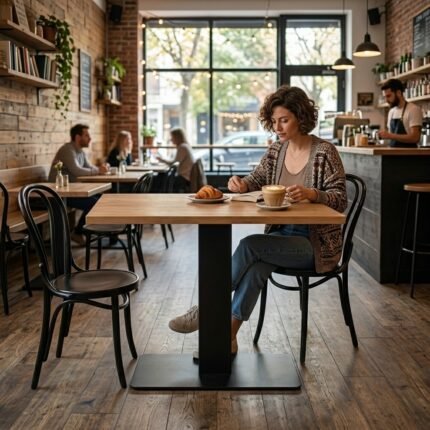 Miami Square Wood Bar Table (Solid Wood )