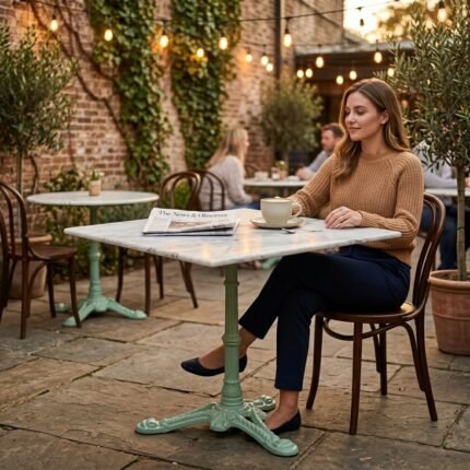 Raleigh Bar Table In Marble Top