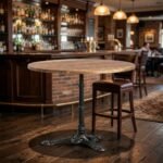 Washington Wood Bar Table With with iron - Image 3