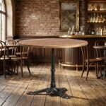 Washington Wood Bar Table With with iron