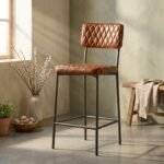 Albuquerque Bar Stool leather with metal