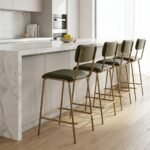 Anchorage Diner Bar Stool with metal legs - Image 2