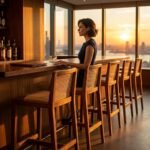 Austin Cane Bar Chair Solid Wood with cane - Image 3