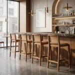 Austin Cane Bar Chair Solid Wood with cane - Image 2