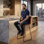 Baltimore High Bar Chair metal legs - Image 3