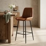 Columbus Bar Stool with metal legs - Image 4