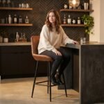 Columbus Bar Stool with metal legs