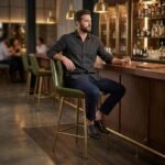 Detroit Bar Chair with metal legs - Image 3