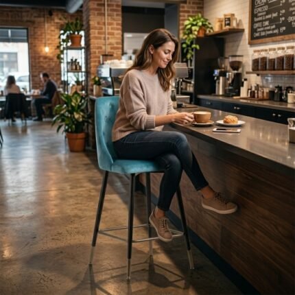 Fresno Velvet Bar Stool