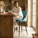 Fresno Velvet Bar Stool - Image 3