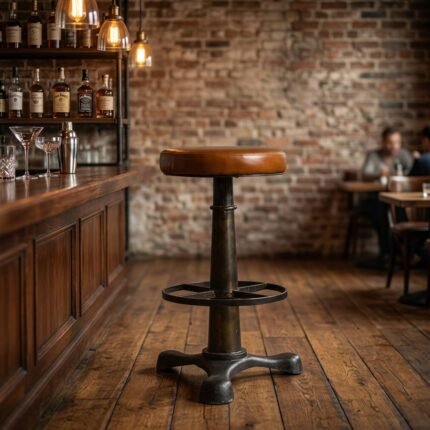 Fulton High Counter Stool metal legs