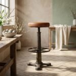 Fulton High Counter Stool metal legs