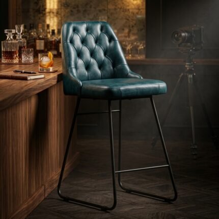 Memphis Diner Bar Stool with metal legs