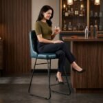Memphis Diner Bar Stool with metal legs