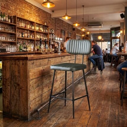 Salt Lake Bar Stool metal legs