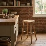 Tucson Wooden Bar Stool with Wooden legs - Image 2