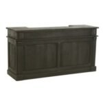 Milwaukee 2 Drawer Bar Counter (Black Solid Wood ) - Image 9