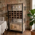 Austin Wooden Bar Cabinet (Solid Wood )