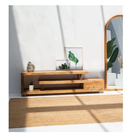 PRITI 3 Shelves Wooden TV Console