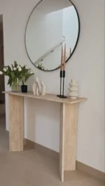 PRITI Travertine Console Table