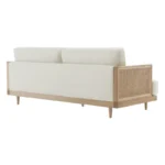 PRITI Natural Cane Upholstered Sofa