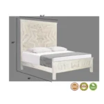 PRITI Solid Wood Platform Bed