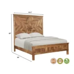 PRITI Solid Wood Platform Bed