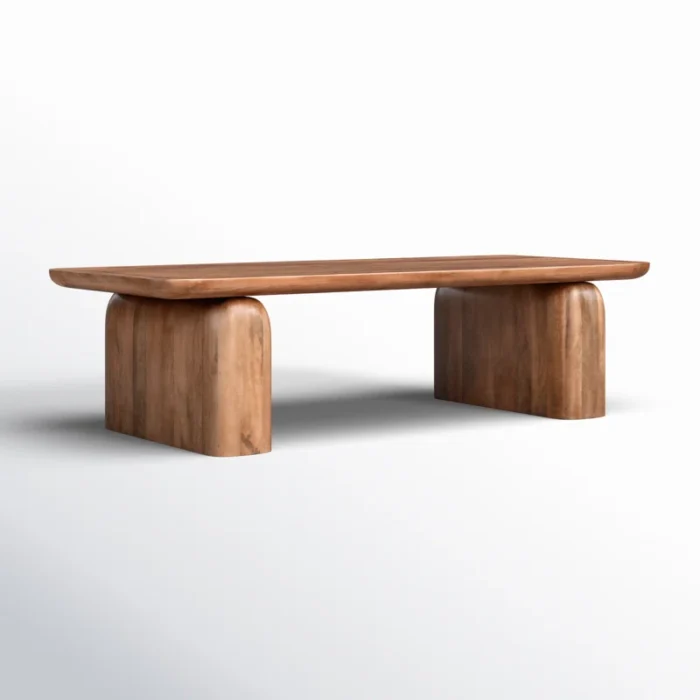 PRITI Solid Wood Sled Coffee Table