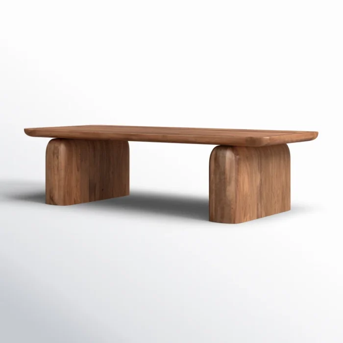 PRITI Solid Wood Sled Coffee Table