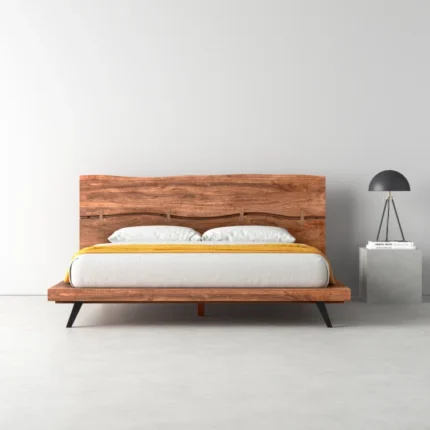 PRITI Solid Wood Platform Bed
