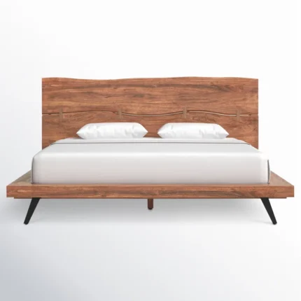 PRITI Solid Wood Platform Bed