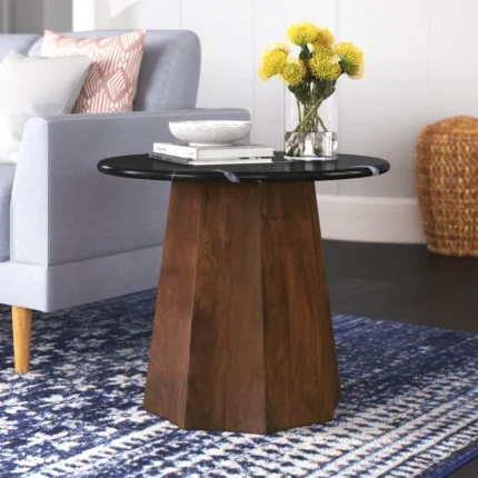 PRITI Marble Top End Table