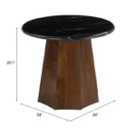 PRITI Marble Top End Table