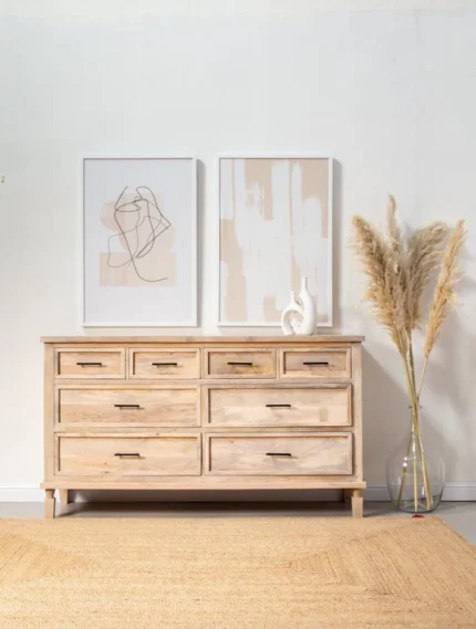 PRITI 8-Drawer Wooden Dresser