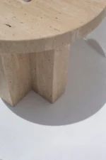 PRITI Honed Travertine Side Table