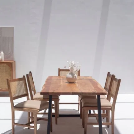 PRITI Dining Table With Metal Legs