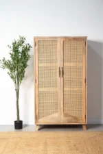 PRITI Rattan Doors Closet