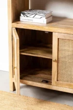 PRITI Rattan Wooden Bookshelves