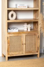 PRITI Rattan Wooden Bookshelves