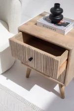 PRITI Two Drawer Wooden Bedside Table