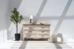 PRITI Six Drawers White Sideboard