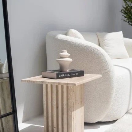 PRITI Travertine Side Table (3 Sizes)