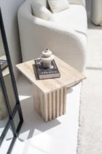 PRITI Travertine Side Table (3 Sizes)